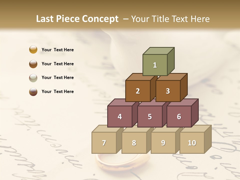 Heart Ink Calligraphy PowerPoint Template