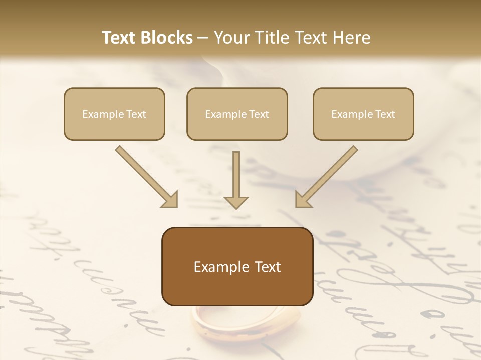 Heart Ink Calligraphy PowerPoint Template