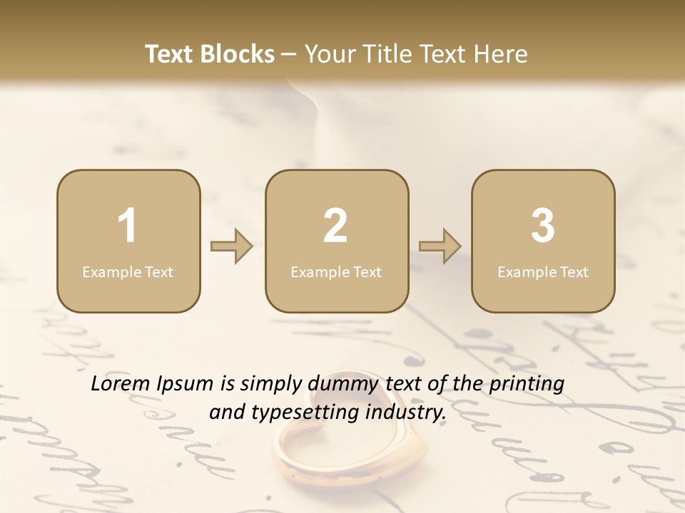 Heart Ink Calligraphy PowerPoint Template