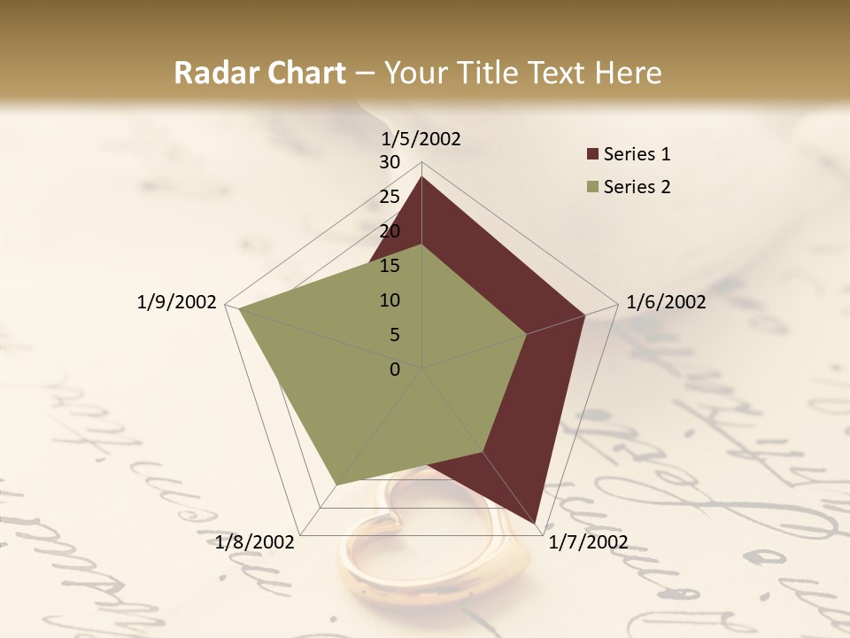 Heart Ink Calligraphy PowerPoint Template