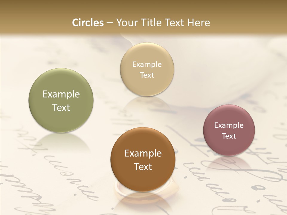 Heart Ink Calligraphy PowerPoint Template