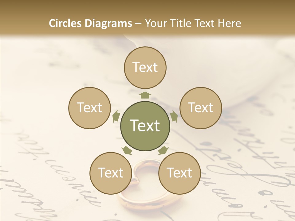 Heart Ink Calligraphy PowerPoint Template