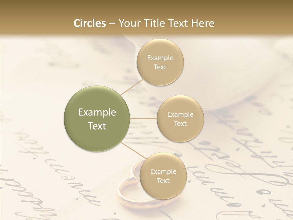 Heart Ink Calligraphy PowerPoint Template