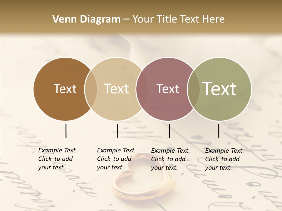 Heart Ink Calligraphy PowerPoint Template