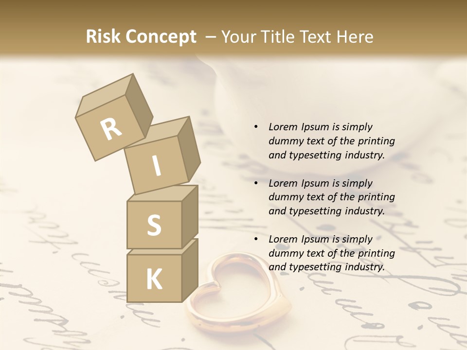 Heart Ink Calligraphy PowerPoint Template