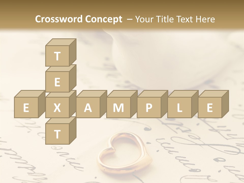 Heart Ink Calligraphy PowerPoint Template