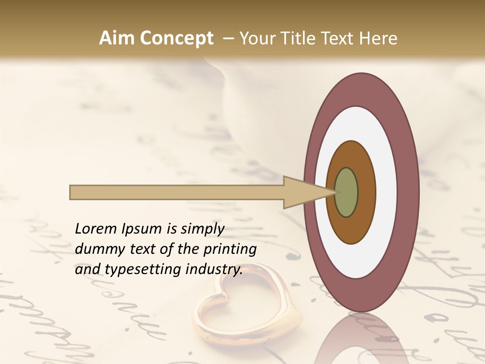 Heart Ink Calligraphy PowerPoint Template