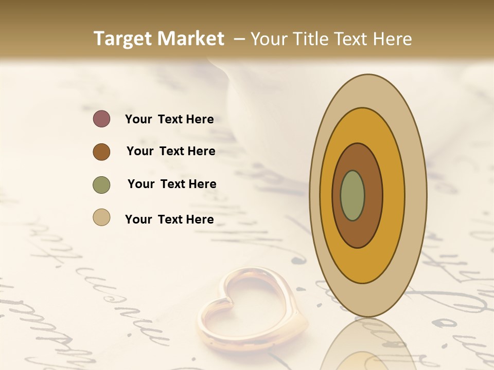 Heart Ink Calligraphy PowerPoint Template