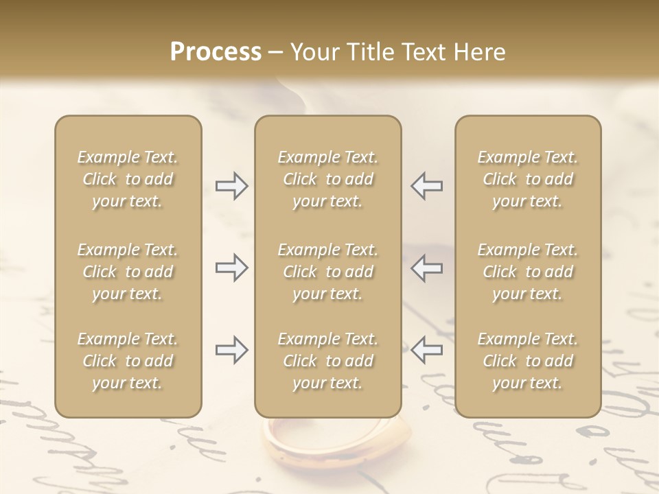 Heart Ink Calligraphy PowerPoint Template