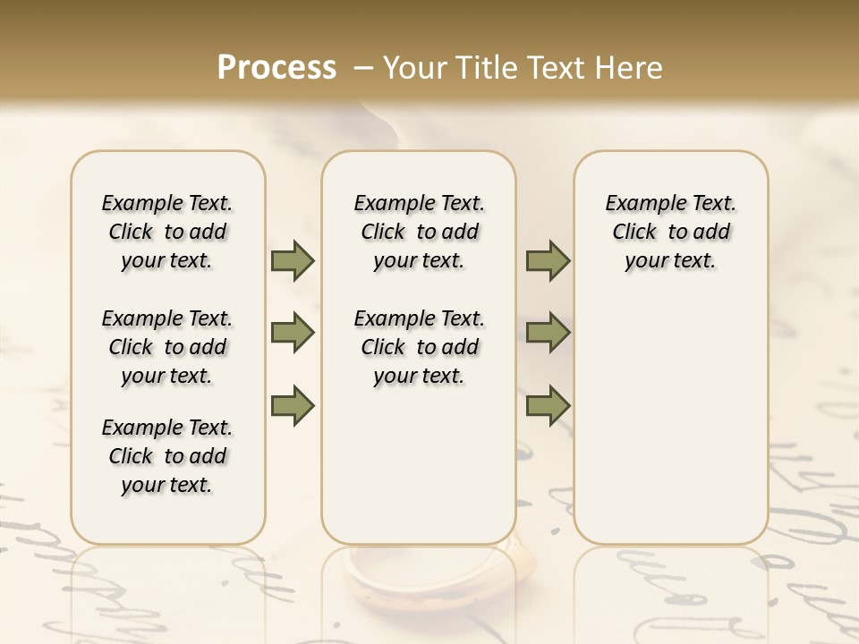 Heart Ink Calligraphy PowerPoint Template