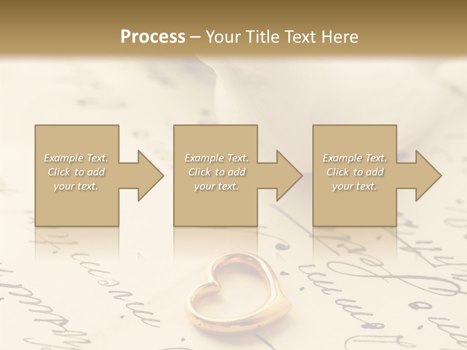 Heart Ink Calligraphy PowerPoint Template