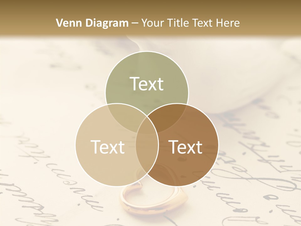 Heart Ink Calligraphy PowerPoint Template