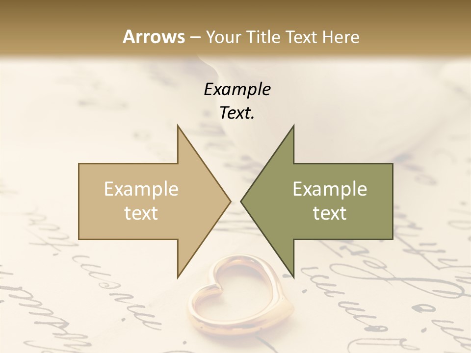 Heart Ink Calligraphy PowerPoint Template