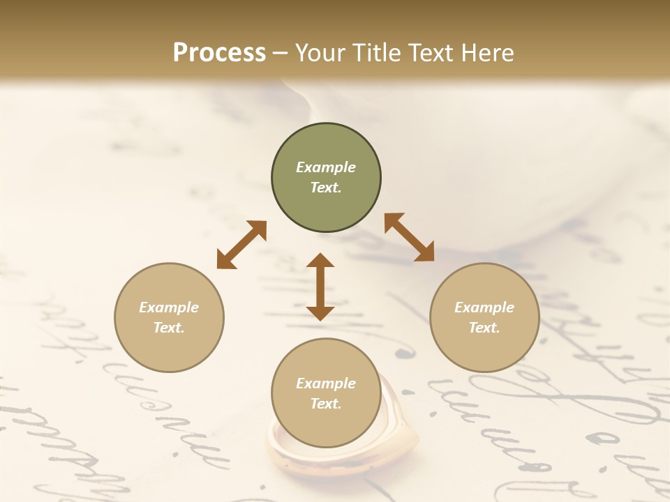 Heart Ink Calligraphy PowerPoint Template