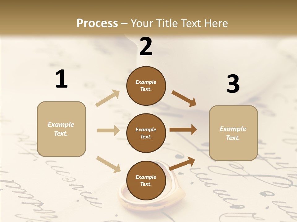 Heart Ink Calligraphy PowerPoint Template