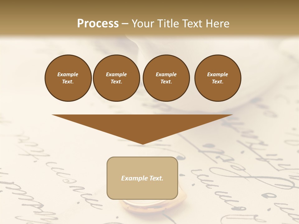 Heart Ink Calligraphy PowerPoint Template