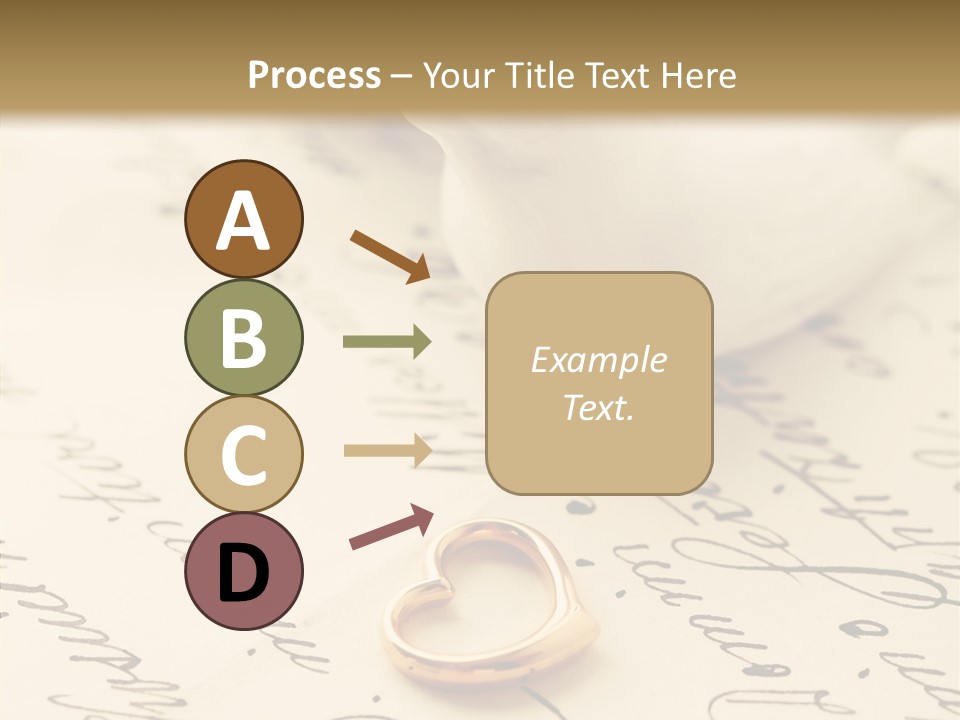 Heart Ink Calligraphy PowerPoint Template