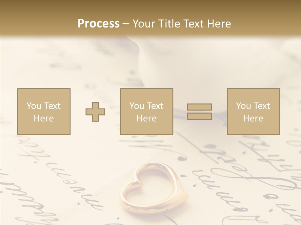 Heart Ink Calligraphy PowerPoint Template