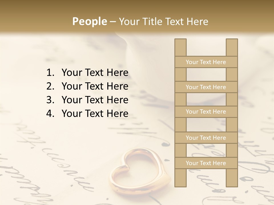 Heart Ink Calligraphy PowerPoint Template