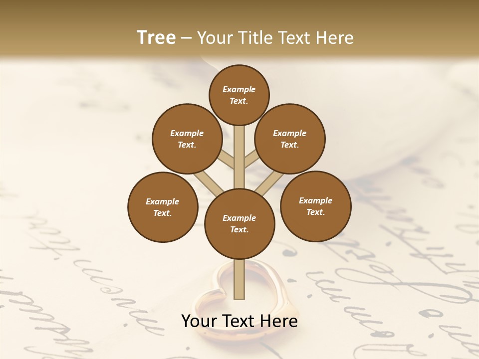 Heart Ink Calligraphy PowerPoint Template