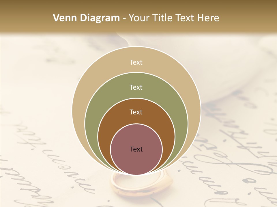 Heart Ink Calligraphy PowerPoint Template