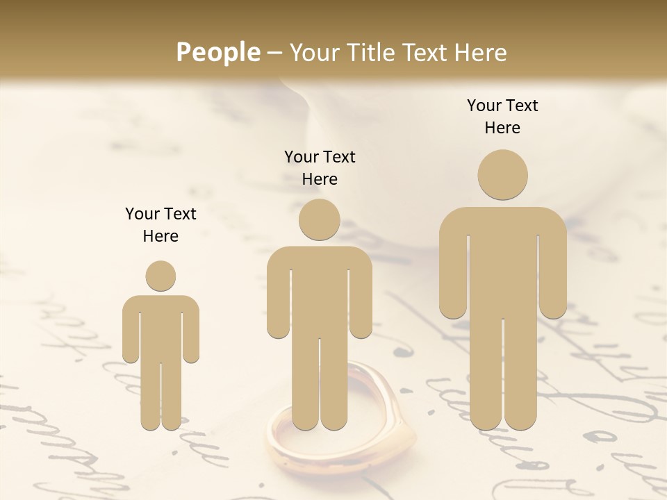 Heart Ink Calligraphy PowerPoint Template