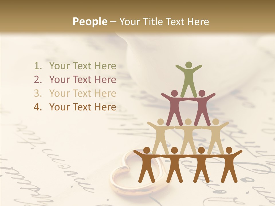 Heart Ink Calligraphy PowerPoint Template