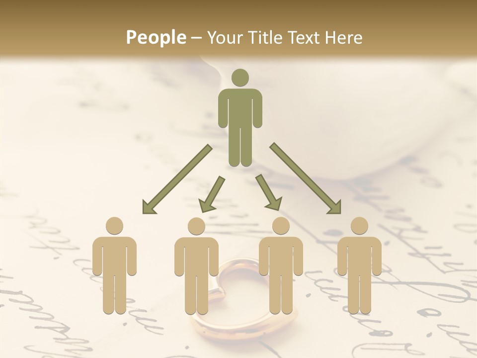 Heart Ink Calligraphy PowerPoint Template