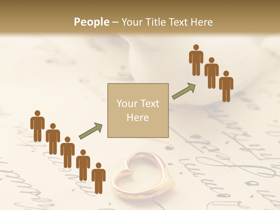 Heart Ink Calligraphy PowerPoint Template