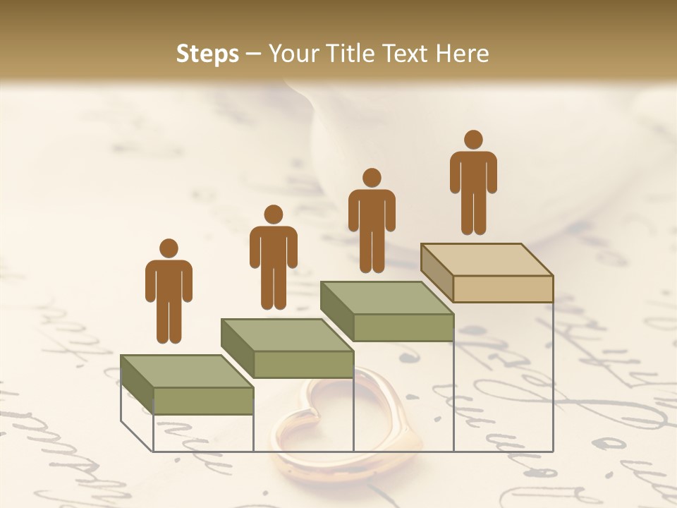 Heart Ink Calligraphy PowerPoint Template