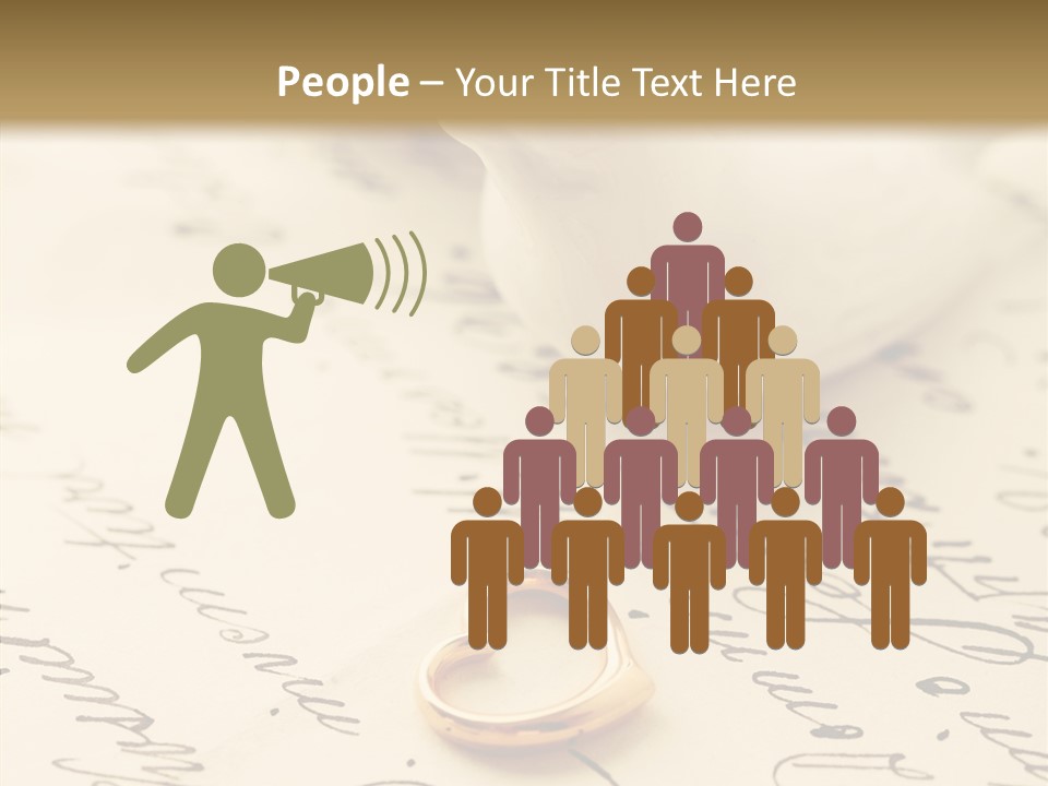 Heart Ink Calligraphy PowerPoint Template