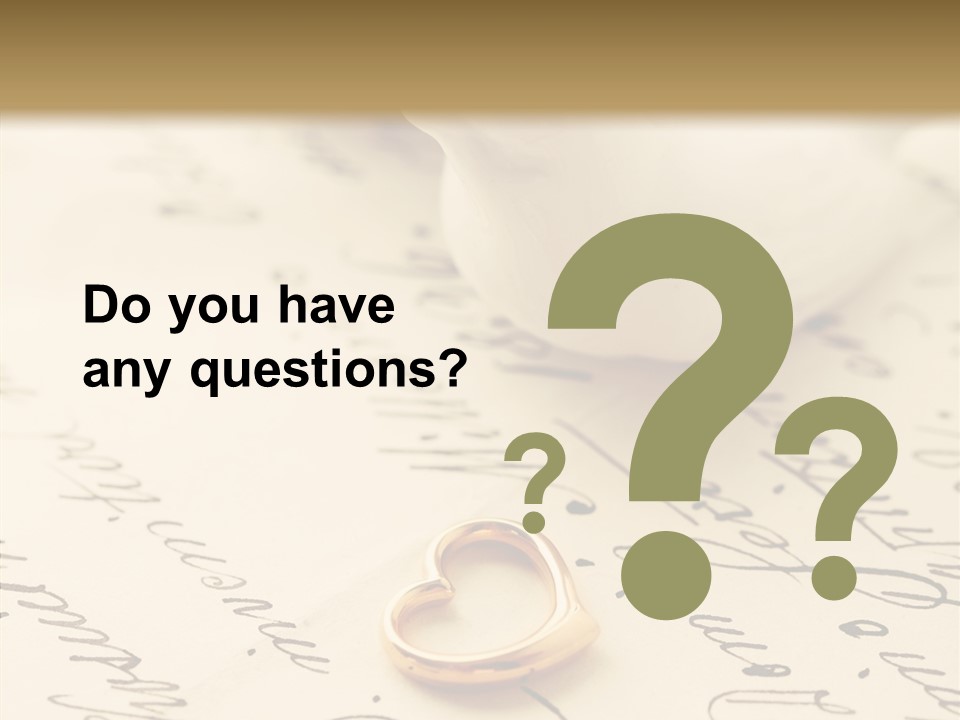 Heart Ink Calligraphy PowerPoint Template