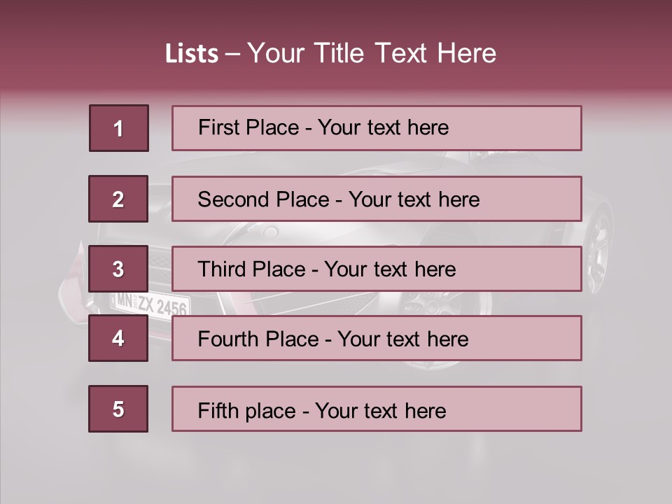 Electric Car Auto Project PowerPoint Template