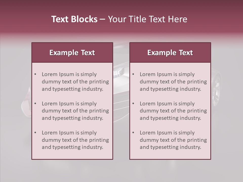 Electric Car Auto Project PowerPoint Template