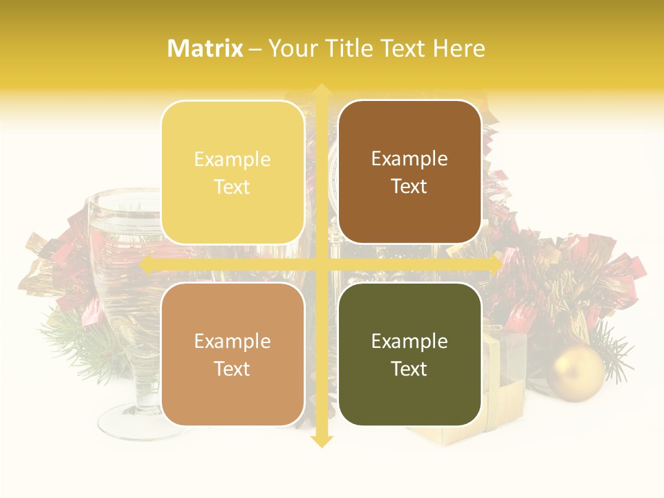 Wine Christmas Ball PowerPoint Template