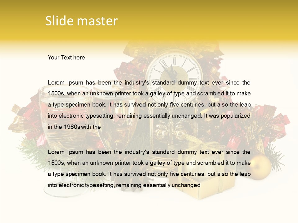 Wine Christmas Ball PowerPoint Template