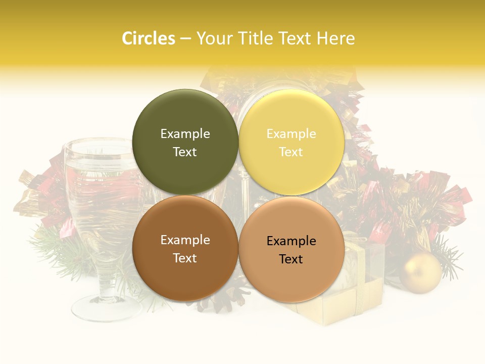 Wine Christmas Ball PowerPoint Template