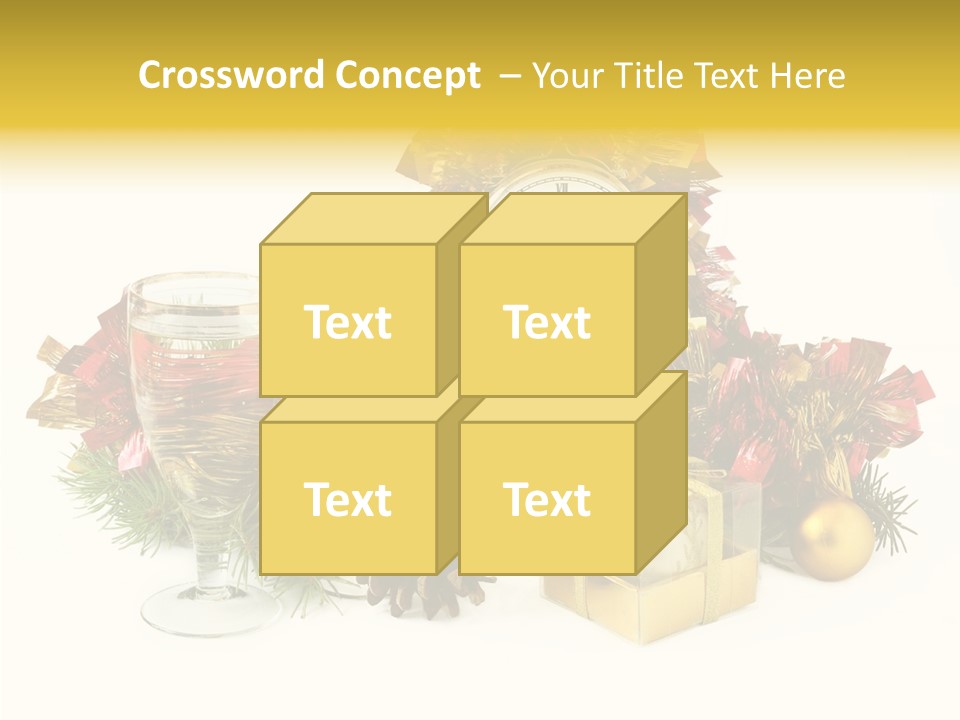 Wine Christmas Ball PowerPoint Template