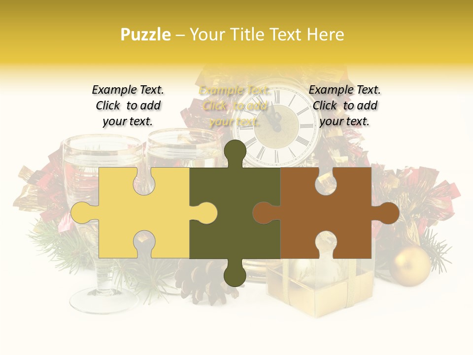 Wine Christmas Ball PowerPoint Template