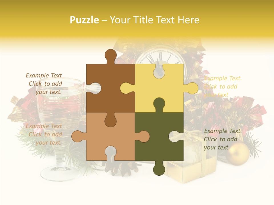 Wine Christmas Ball PowerPoint Template