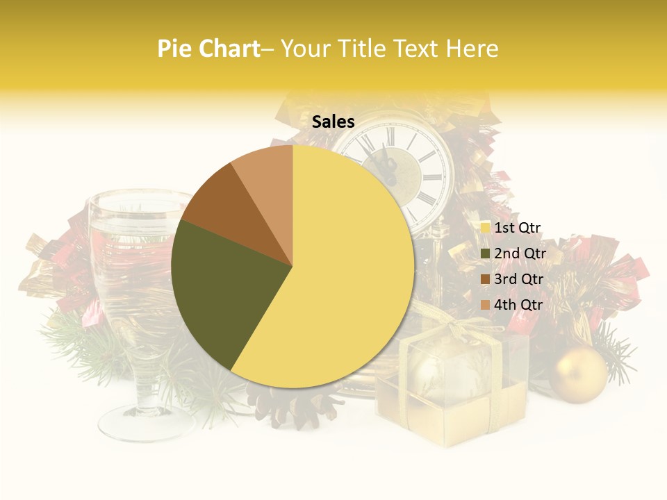 Wine Christmas Ball PowerPoint Template