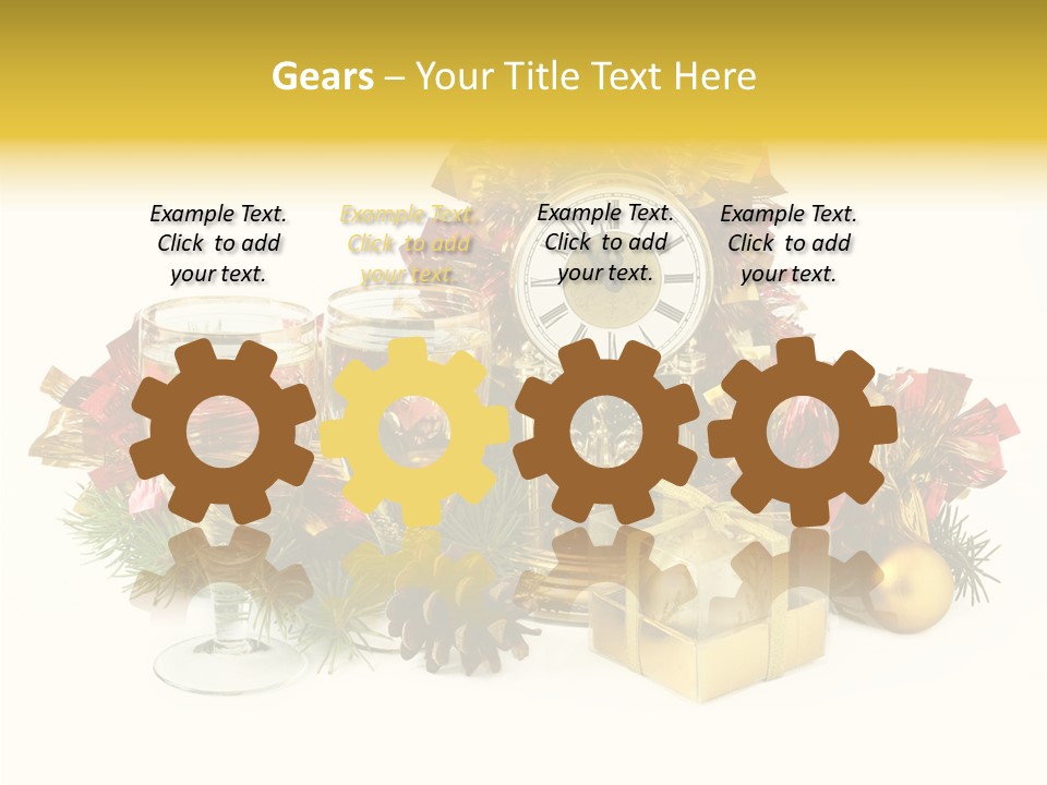 Wine Christmas Ball PowerPoint Template