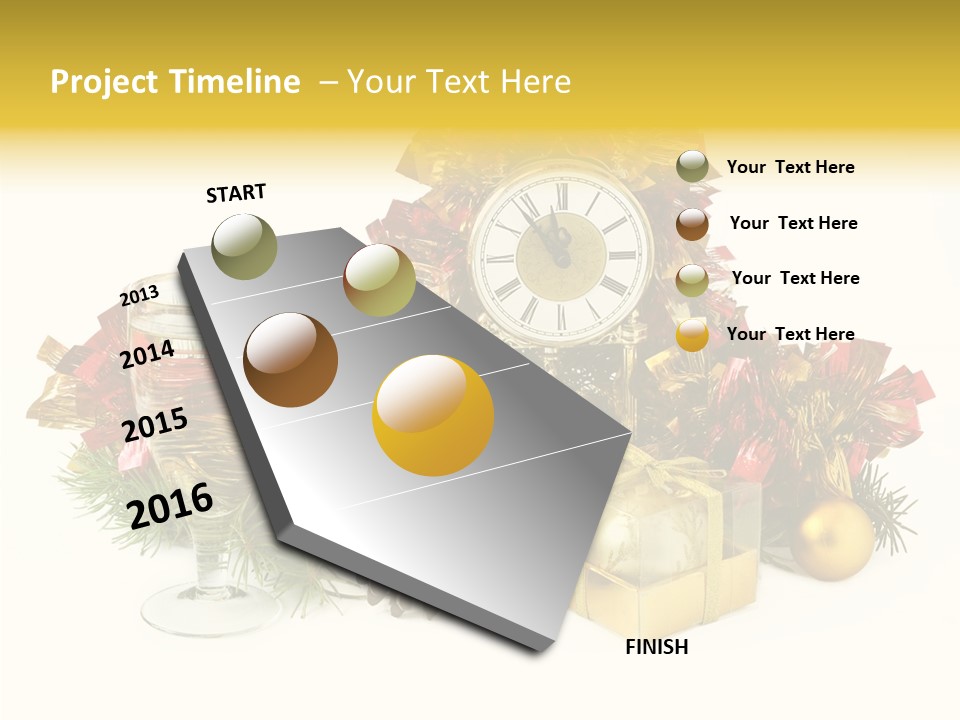 Wine Christmas Ball PowerPoint Template