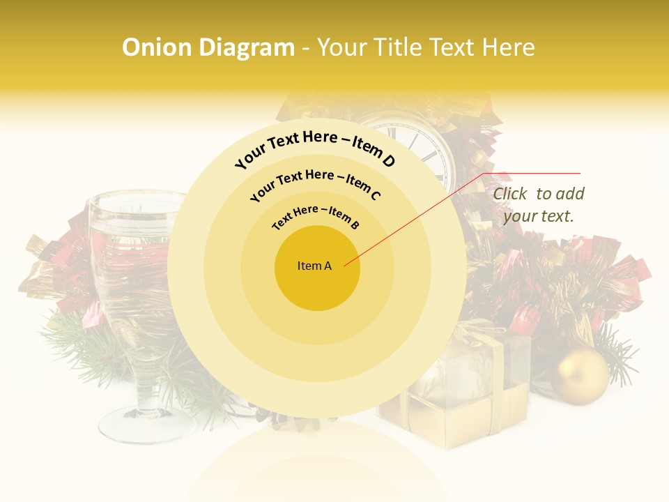 Wine Christmas Ball PowerPoint Template