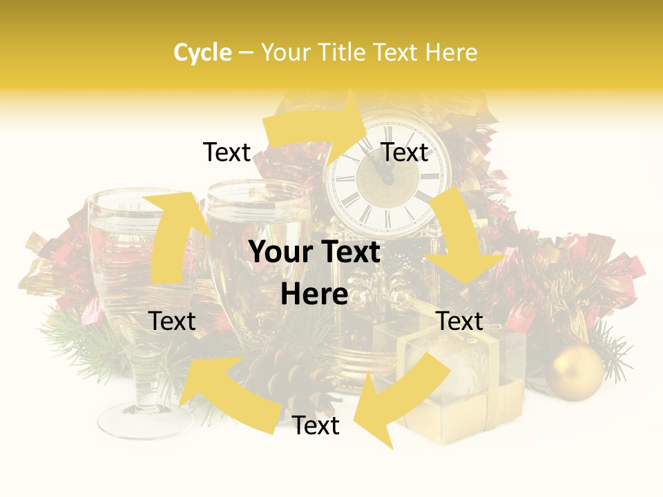 Wine Christmas Ball PowerPoint Template