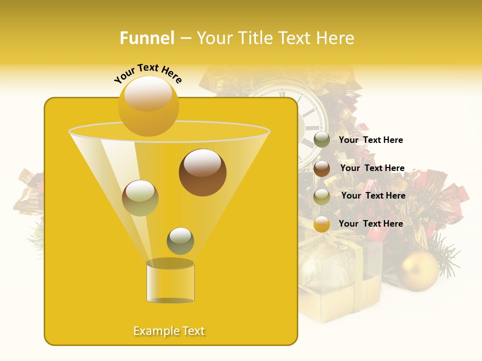 Wine Christmas Ball PowerPoint Template