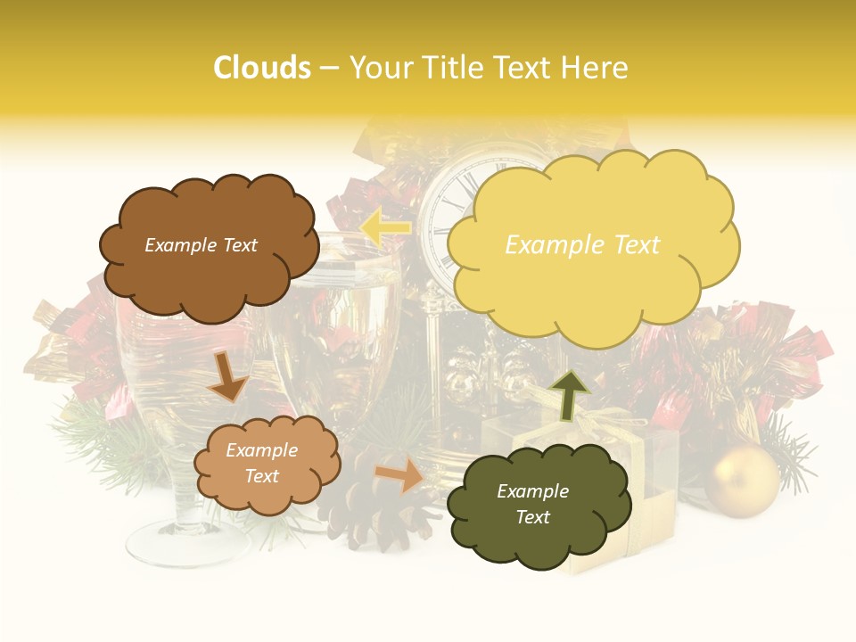 Wine Christmas Ball PowerPoint Template