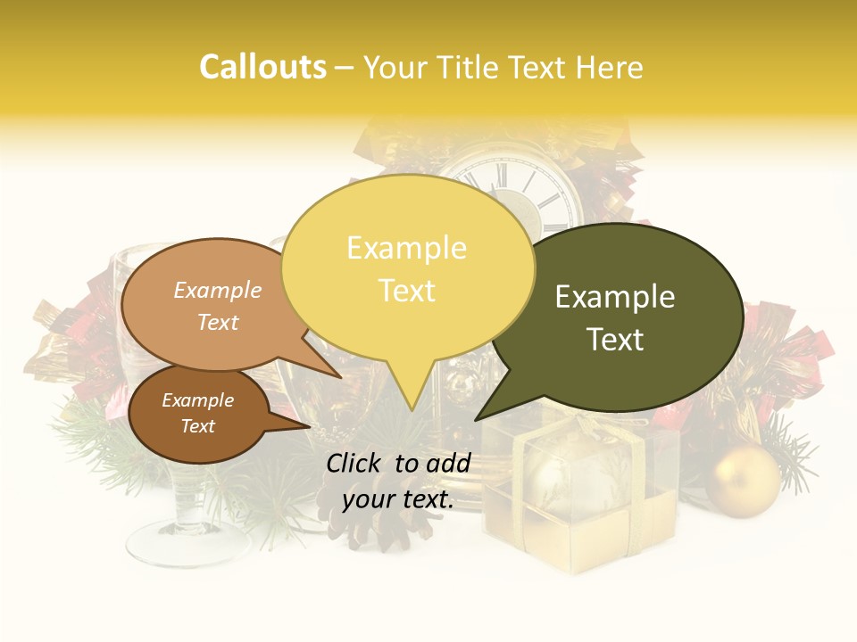 Wine Christmas Ball PowerPoint Template