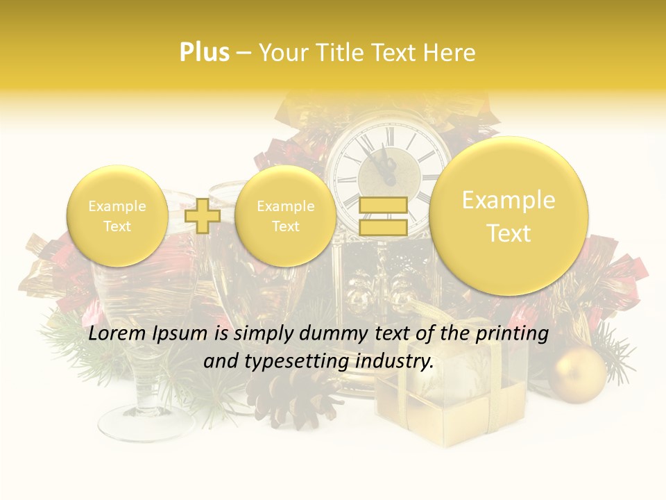 Wine Christmas Ball PowerPoint Template