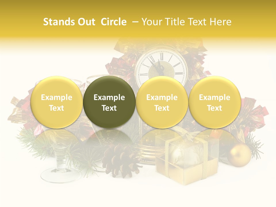 Wine Christmas Ball PowerPoint Template